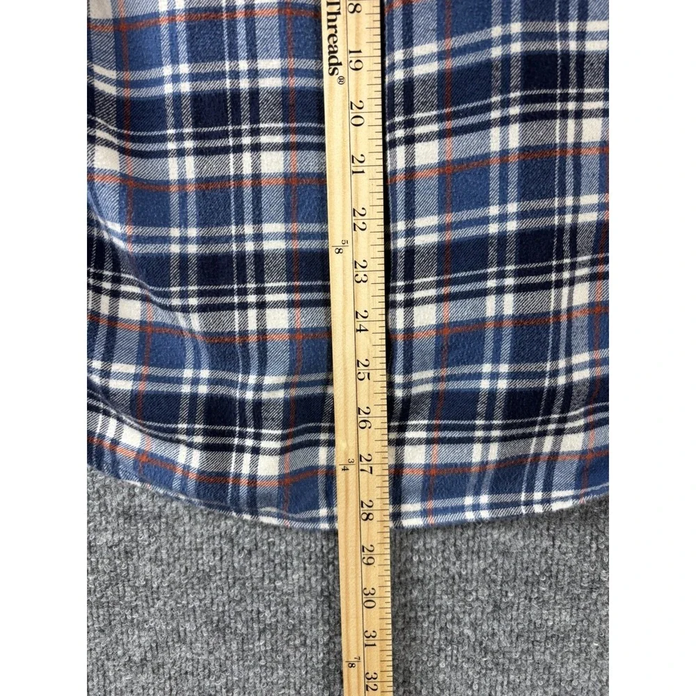 J.Crew Shirt Men's Size Medium‎ Blue Plaid Flannel Outdoor Casual Heritage